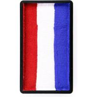 Nederlandse vlag schmink splitcake - rood/wit/blauw - koningsdag accessoires - holland