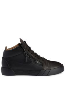 Giuseppe Zanotti baskets montantes en cuir à zips - Noir