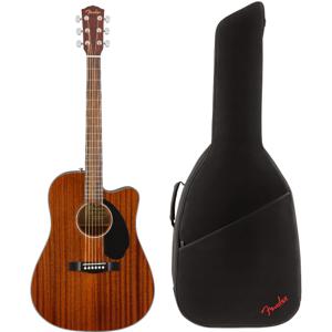 Fender CD-60SCE All Mahogany elektrisch-akoestische westerngitaar + gigbag