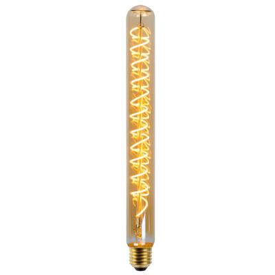 Lucide T32 - Filament lamp - Ø 3,2 cm - LED 3 StepDim (Memory) - E27 - 1x4,9W 2200K - Amber