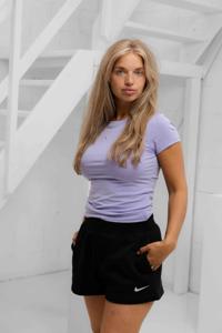 Nike Sportswear Chill Knit T-Shirt Dames Paars - Maat XS - Kleur: Paars | Soccerfanshop