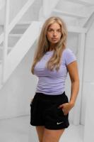 Nike Sportswear Chill Knit T-Shirt Dames Paars - Maat M - Kleur: Paars | Soccerfanshop
