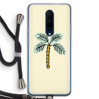 Palmboom: OnePlus 7 Pro Transparant Hoesje met koord