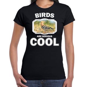 Dieren hop vogel t-shirt zwart dames - birds are cool shirt