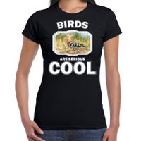 Dieren hop vogel t-shirt zwart dames - birds are cool shirt