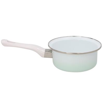 Gerimport Steelpan / sauspan - alle warmtebronnen - wit - D14 cm - emaille Gerimport Steelpan / sauspan - alle warmtebronnen - wit - D14 cm - emaille