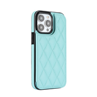 iPhone 14 hoesje - Backcover - Pasjeshouder - Kunstleer - Turquoise - thumbnail