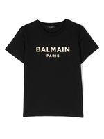 Balmain Kids t-shirt en coton à logo imprimé - Noir - thumbnail