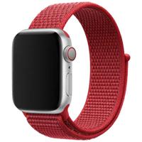 Apple Watch Nylon Geweven Sport Band - Rood - 38, 40, 41 & 42mm Apple Watch Nylon Geweven Sport Band - Rood - 38, 40, 41 & 42mm