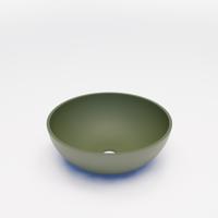 Waskom BWS Dorn 40X40X15 cm Rond Solid Olijf Groen Mat Boss & Wessing