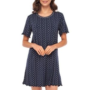 Lady Avenue Short Sleeve Bamboo Nightdress