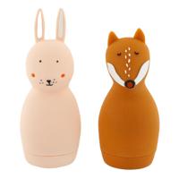 Trixie badspeelgoed squeezy dieren - mrs. rabbit & mr. fox