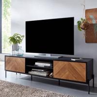 Sky Style Pera Tweedekans TV meubel Zwart | Eiken