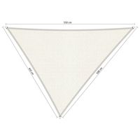 Shadow Comfort driehoek 4,5x5x5,5m Arctic White met Bevestigingsset - thumbnail