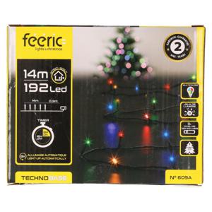 Feestverlichting - gekleurd - 14 meter - 192 led lampjes - zwart snoer - op batterijen