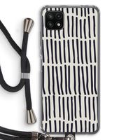 Moroccan stripes: Samsung Galaxy A22 5G Transparant Hoesje met koord