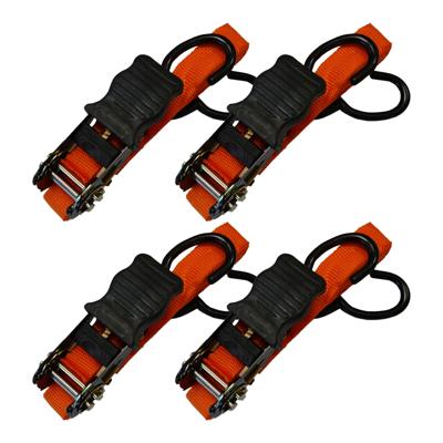 Spanband profi - 4x - oranje - polyester/rubber - 4,5 m - ratel