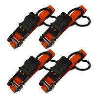 Spanband profi - 4x - oranje - polyester/rubber - 4,5 m - ratel