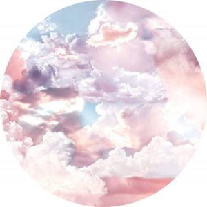 Fotobehang - Candy Sky 125x125cm - Rond - Vliesbehang - Zelfklevend