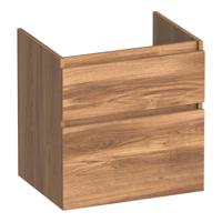 Brauer Delight - Onderkast - 60 cm - met 2 Softclose Lades Greeploos en 1 Sifon Uitsparing - Honey