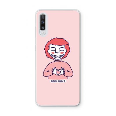 Hartje: Samsung Galaxy A70 Transparant Hoesje