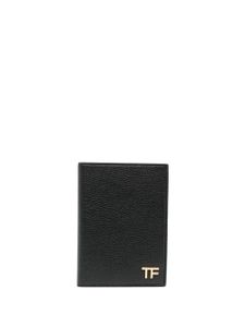 TOM FORD portefeuille en cuir à plaque logo - Noir