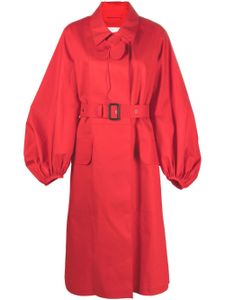 Cecilie Bahnsen manteau Helen à manches bouffantes - Rouge