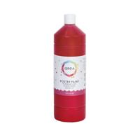Plakkaatverf qrea rood 1000ml