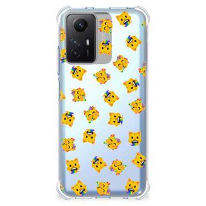 Doorzichtige Silicone Hoesje voor Xiaomi Redmi Note 12s Katten Emojis