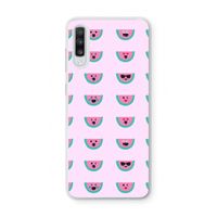Smiley watermeloenprint: Samsung Galaxy A70 Transparant Hoesje