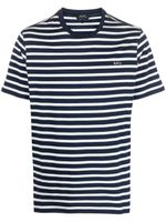 A.P.C. t-shirt en coton à rayures - Bleu - thumbnail