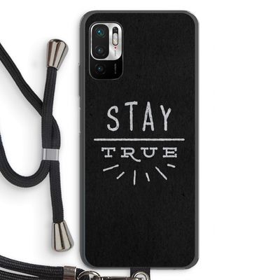 Stay true: Xiaomi Redmi Note 10 5G Transparant Hoesje met koord