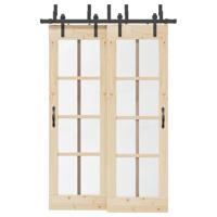 Doos met onderdelen voor schuifdeur 152,5 cm staal zwart