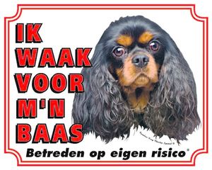 Cavalier King Charles Spaniel Waakbord - Ik waak voor mijn baas