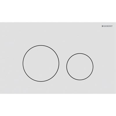 Geberit Drukplaat Sigma 40, 2-toets Round RVS Mat Wit