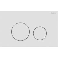 Geberit Drukplaat Sigma 40, 2-toets Round RVS Mat Wit
