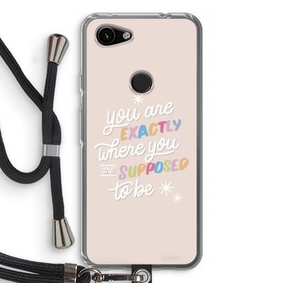 Right Place: Pixel 3a Transparant Hoesje met koord