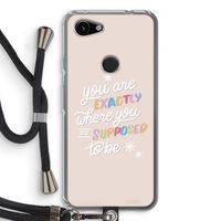 Right Place: Pixel 3a Transparant Hoesje met koord