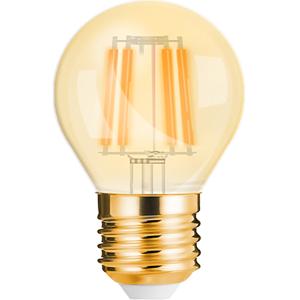 LED Lamp E27 Kogel Filament - Brinton - Amber 4W 360lm - 822 Zeer Warm Wit 2200K - G45 | Vervangt 32W