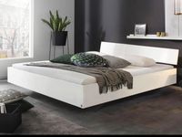 Bed IXANA 180x200 cm alpine wit met hoofdeinde - thumbnail