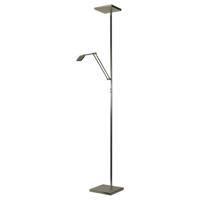 Masterlight Vloerlamp uplight Denia 1 2-lichts 185cm nikkel mat 1881-37-DW