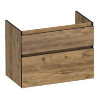 Brauer Delight Edge - Onderkast - 80 cm - met 2 Softclose Lades Greeploos en 1 Sifon Uitsparing - Chateau