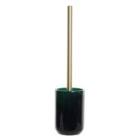 Toiletborstel groen met marmer look houder van polyresin 37 cm - thumbnail