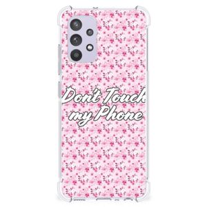 Samsung Galaxy A32 4G | A32 5G Enterprise Editie Anti Shock Case Flowers Pink DTMP