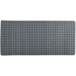 Douche/bad anti-slip mat badkamer - rubber - grijs - 76 x 36 cm - rechthoek