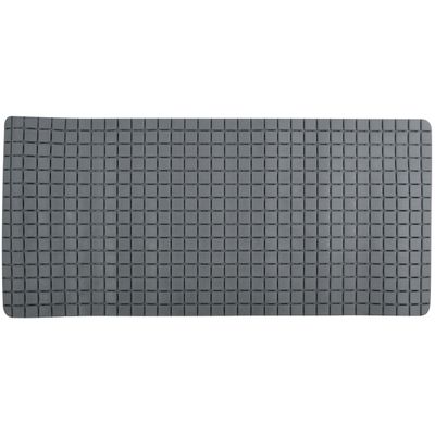 Douche/bad anti-slip mat badkamer - rubber - grijs - 76 x 36 cm - rechthoek