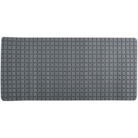 Douche/bad anti-slip mat badkamer - rubber - grijs - 76 x 36 cm - rechthoek