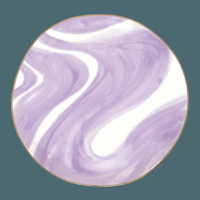 Good Morning bord Ø17 cm - Smaragd Violet (set van 4)