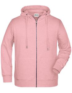 James & Nicholson JN8026 Men´s Zip-Hoody - /Rose-Melange - XL