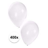 Zak ballonnen wit, 400 stuks - thumbnail
